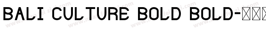 Bali Culture Bold Bold字体转换